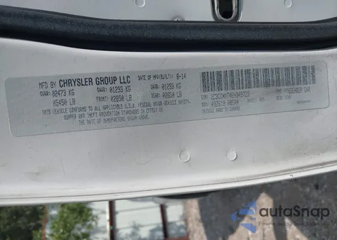 2014 Dodge Charger Police из США, поврежденный, VIN 2C3CDXAT4EH349723